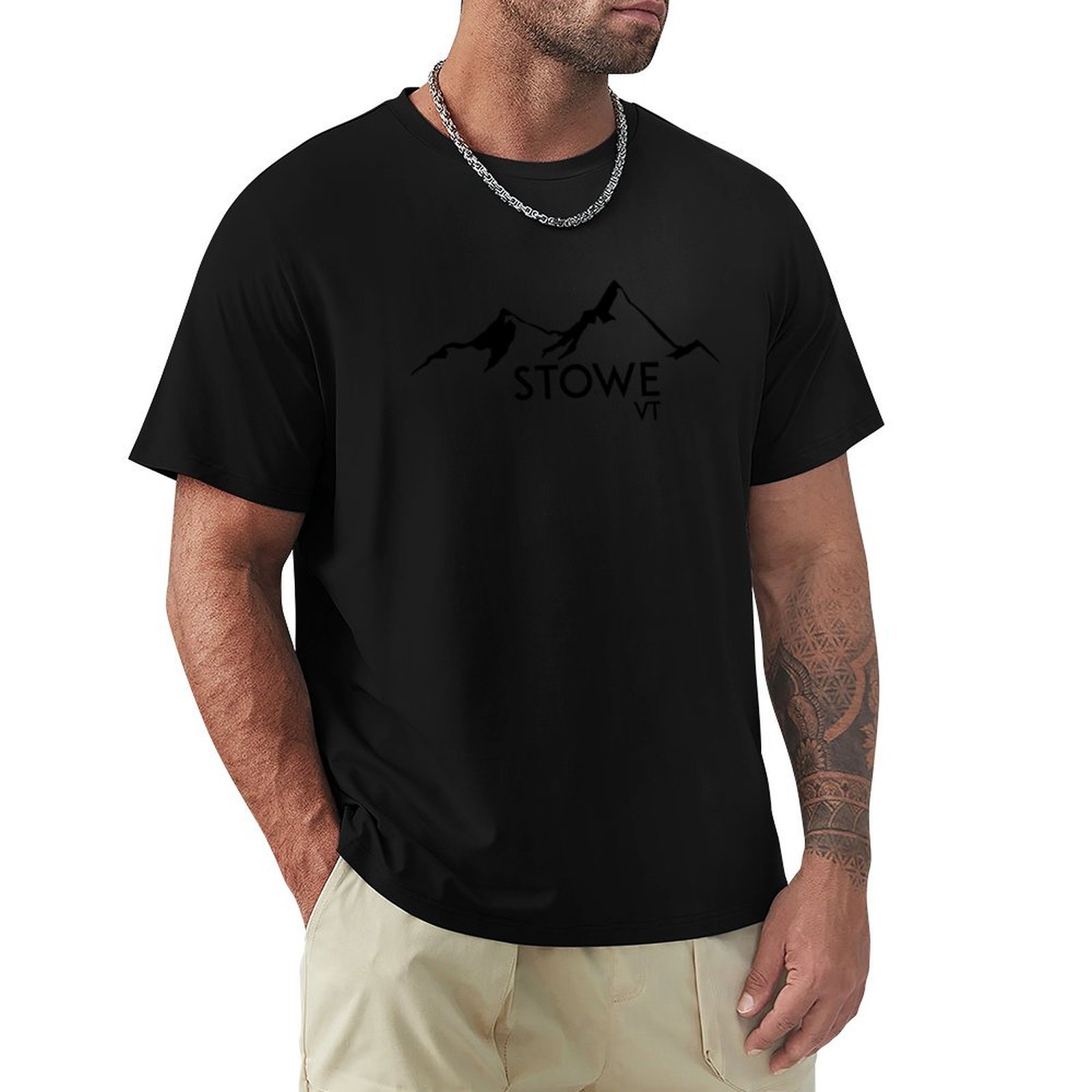 STOWE VERMONT T-shirt uni à co - Mountain Biking Vermont avis et prix